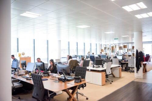 office full of people